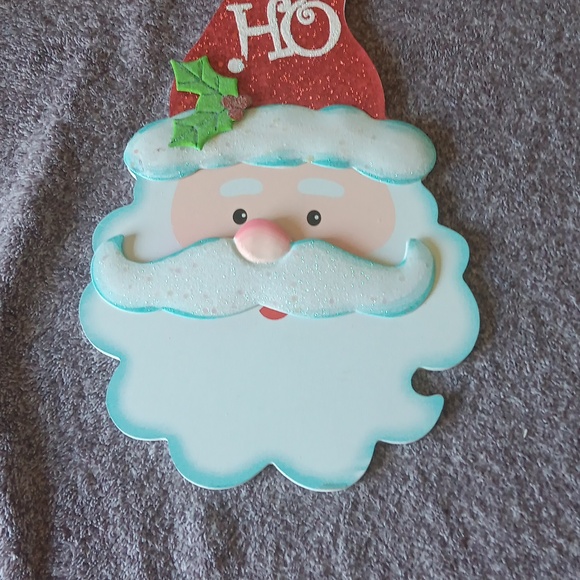 Festive Santa Wall Decor - Red and White Holiday Accent - Picture 3 of 4